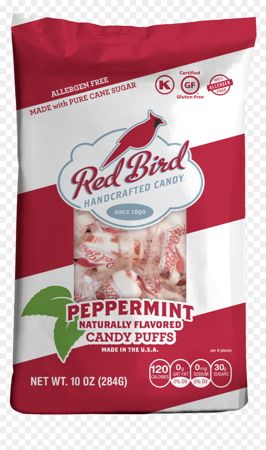 Red Bird Birthday Cake Puffs, HD Png Download - peppermint candy png