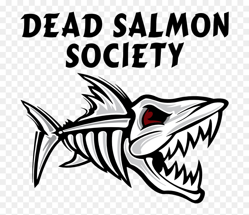 Dead Salmon Society T-shirt, HD Png Download - fish skeleton png