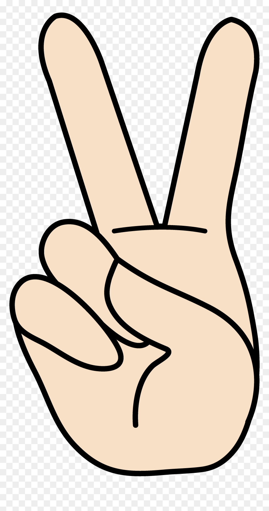 Peace Fingers Clipart 2 By Thomas - Peace Clipart, HD Png Download - peace fingers png