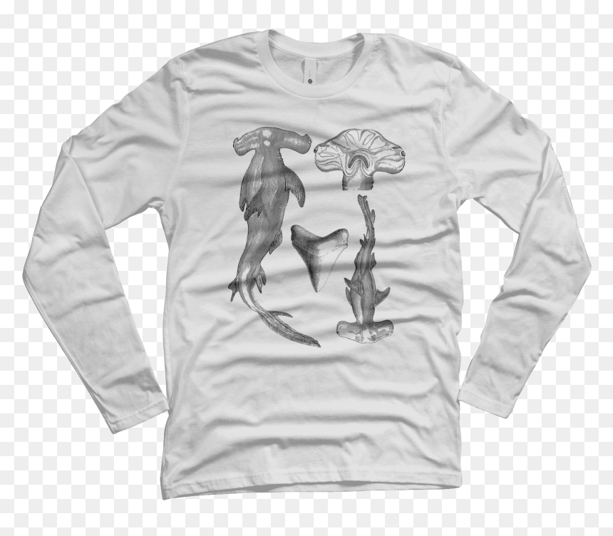 Hammerhead Shark, Teeth And Marine Biology Illustration - T-shirt, HD Png Download - shark teeth png