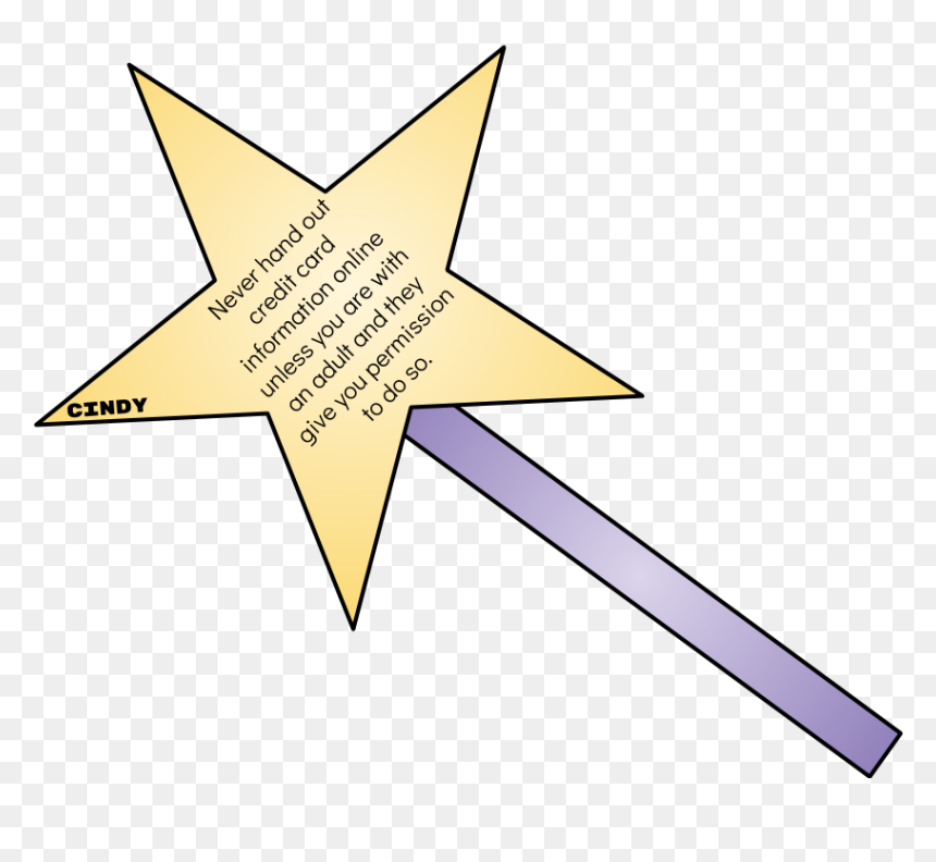 Create A Reflection Wand In A Drawing Or Paint Program - Star, HD Png Download - fairy wand png