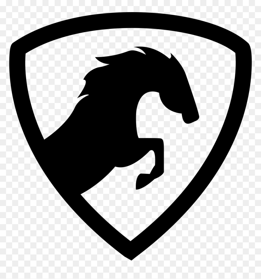 Jumping Horse In A Shield - Horse On A Shield, HD Png Download - horse icon png