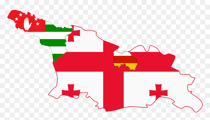 Russia And The West - Georgia Abkhazia And South Ossetia, HD Png Download - russia flag png