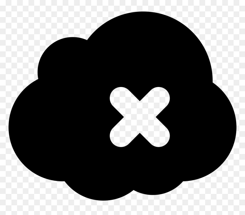 Cloud Black Shape With A Cross Comments , Png Download - Portable Network Graphics, Transparent Png - cloud shape png