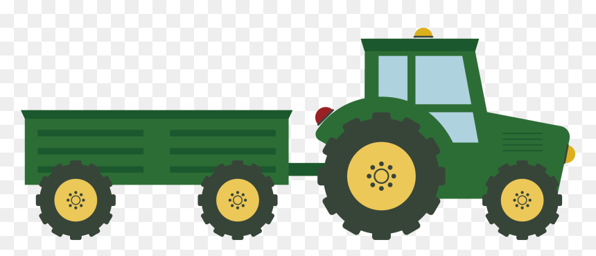 Agricultural Vehicles Transprent Png - Samolepky Na Zeď Traktor, Transparent Png - tractor trailer png