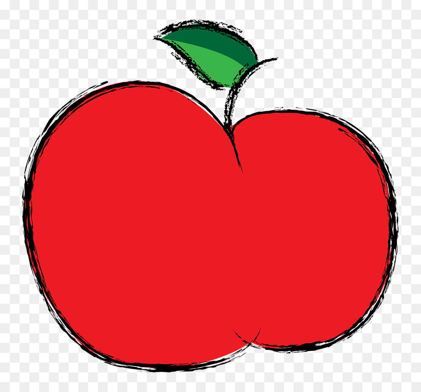 Cute Apple Cliparts - Apple Fruit Red Color, HD Png Download - apple fruit png