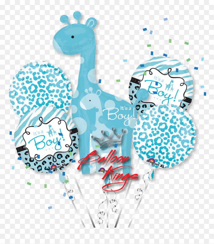 Its A Boy Giraffe Bouquet - Its A Boy Balloon Clipart Hd Transparent, HD Png Download - giraffe silhouette png