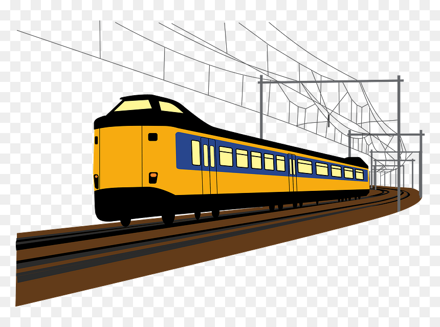 Dutch Train Clipart - Electric Train Clip Art, HD Png Download - train clipart png