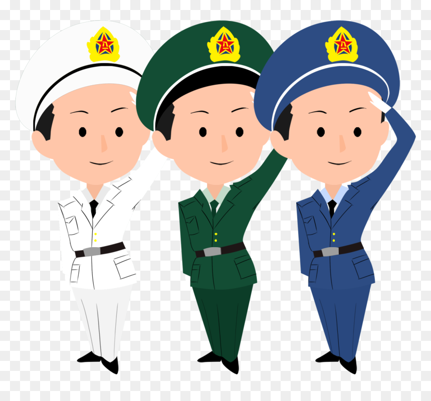 Cartoon Drawing Animation National - Cartoon Soldier Salute Drawing, HD Png Download - salute png