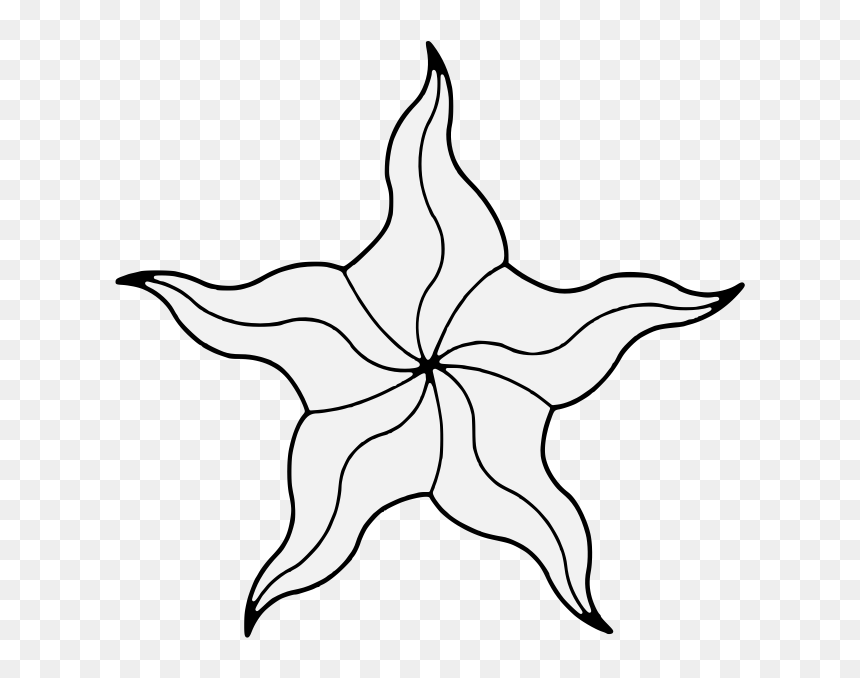 Award Of The Sea Star Of Heraldic Musings - Line Art, HD Png Download - sea star png