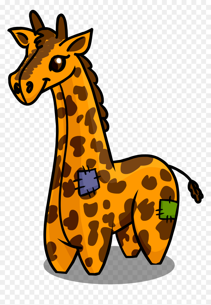 Clipart Swimming Giraffe - Club Penguin Giraffe, HD Png Download - giraffe silhouette png
