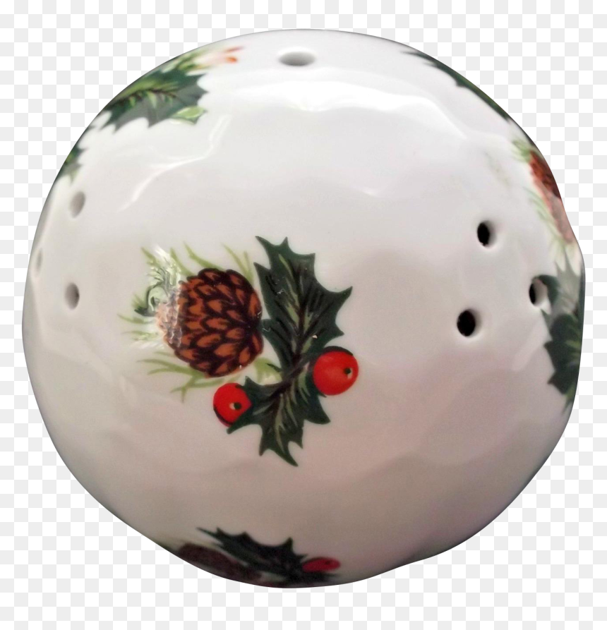 Queen"s Bone China England Vintage Pomander Holly Berries - Christmas Ornament, HD Png Download - holly berries png
