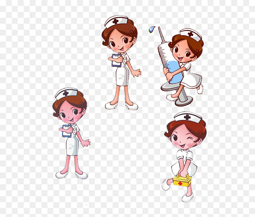 Box Physician Nursing Nurses Hospital Creative Medicine - Nurse With Syringe Cartoon, HD Png Download - nurses png