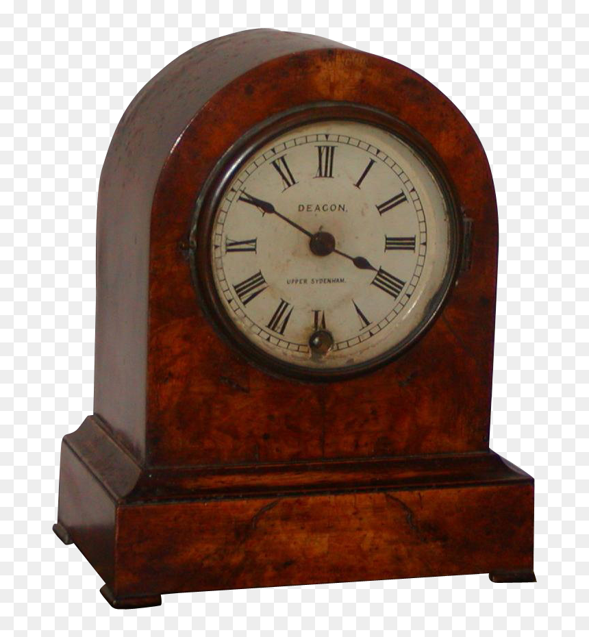 Antique Mantel Clock Vector, HD Png Download - old clock png