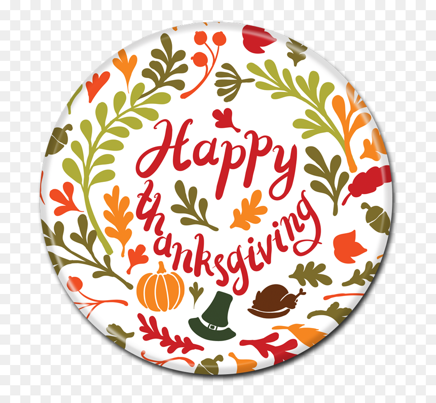 Transparent Happy Holidays Text Png - Vector Thanksgiving Circle Png, Png Download - happy holidays text png