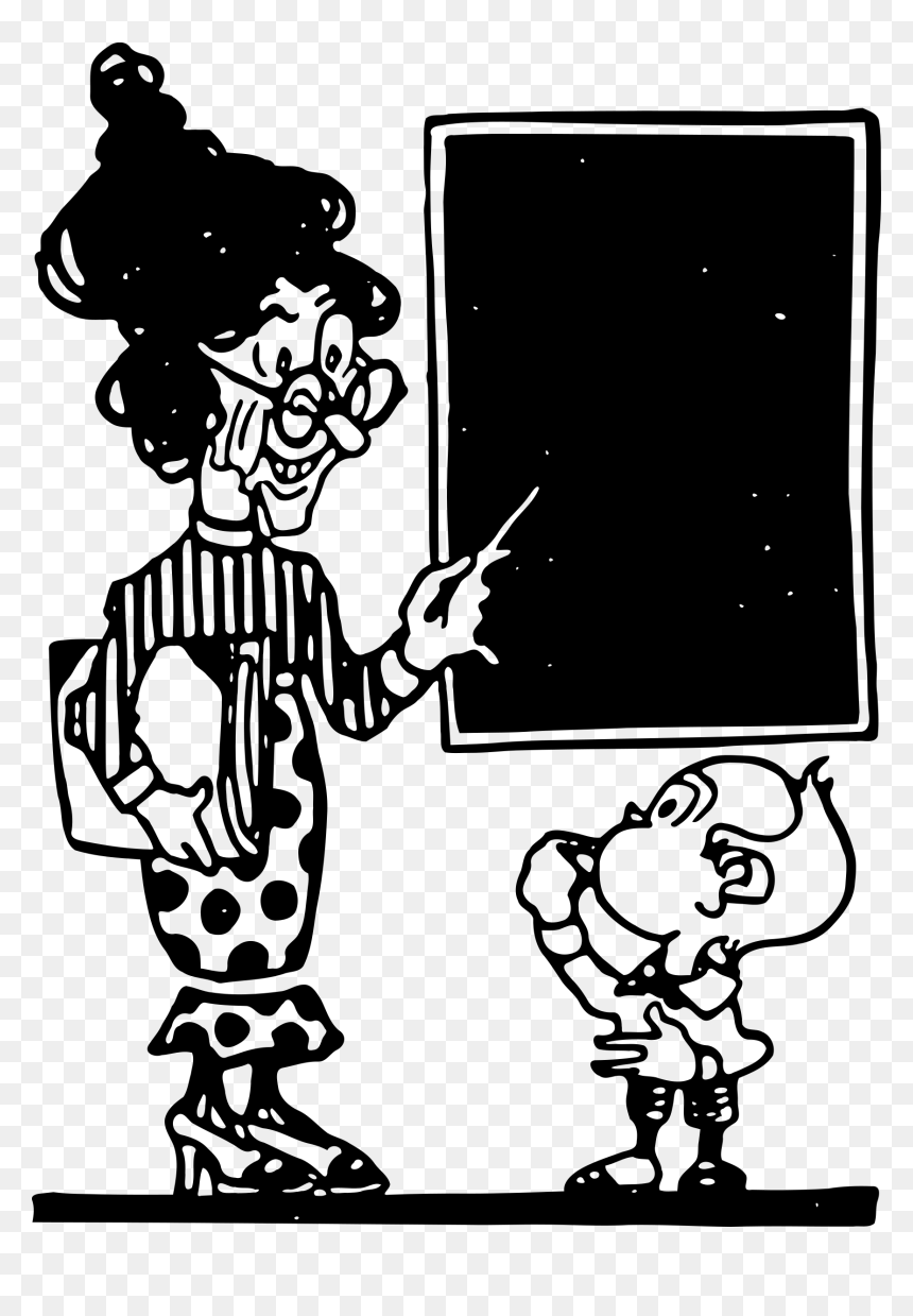 Teacher And Child Clip Arts - Teacher And Pupil Clipart Black And White, HD Png Download - child icon png