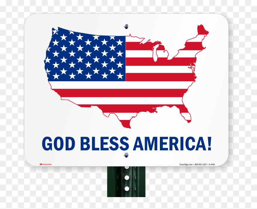 Us Flag Map Vector, HD Png Download - god bless america png