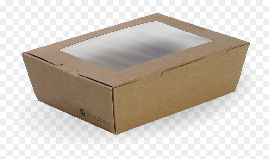 Large Bioboard Lunch Box With Windowbb Wlbl - Box, HD Png Download - lunch box png