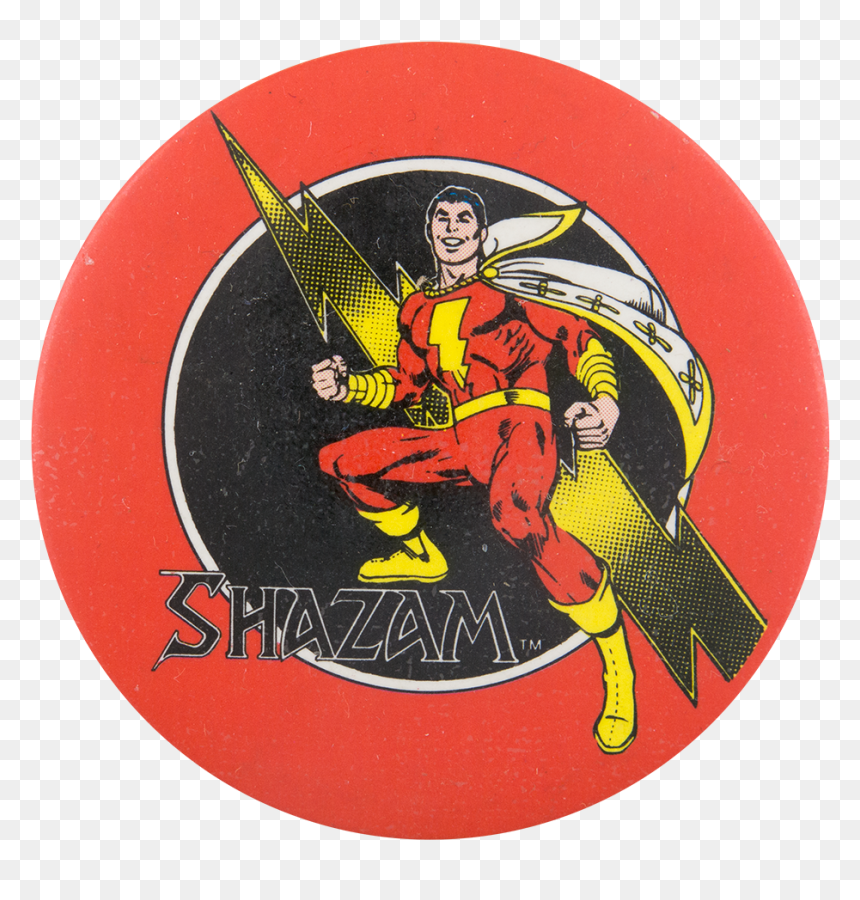 Mattel Dc Superheroes Retro Shazam Action Figure , - Cartoon, HD Png Download - shazam logo png