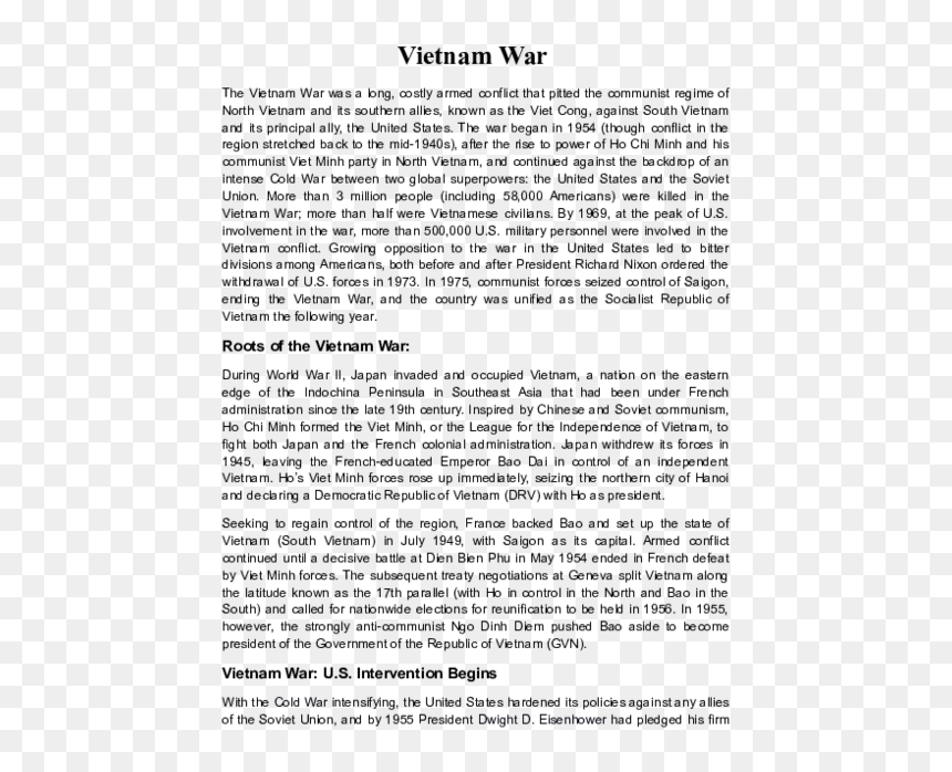 Safety And Health At Work Assignment, HD Png Download - vietnam war png
