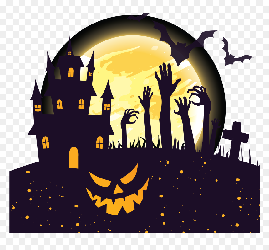 Halloween Party Background Invite , Png Download - Halloween Dangerous, Transparent Png - party background png