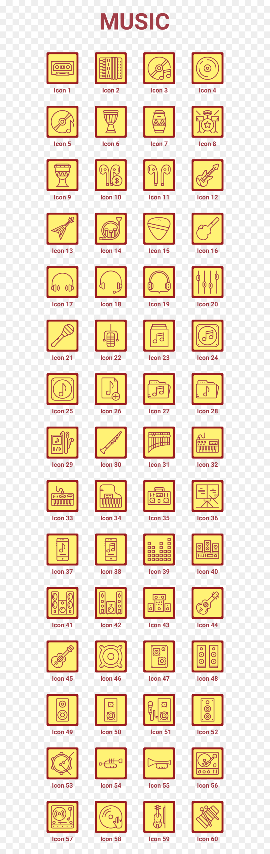 Music Icons And Elements After Effects Templates - Window Sizes, HD Png Download - after effects icon png