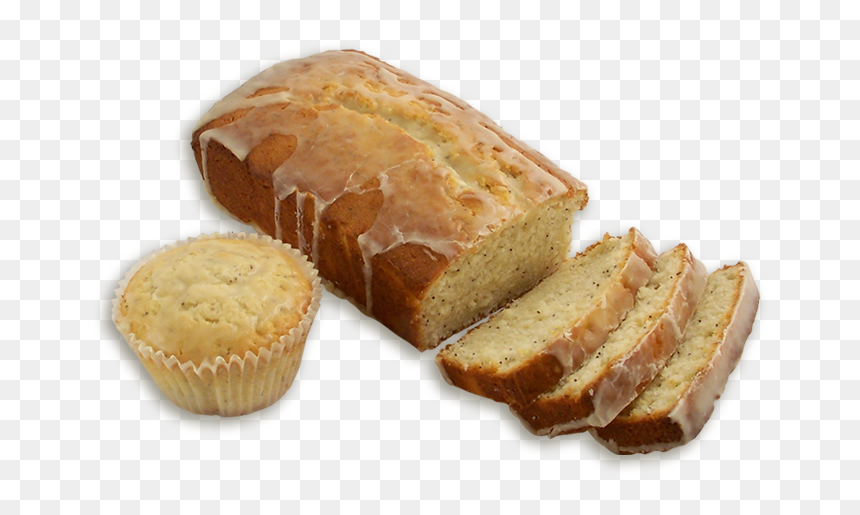 Almond Poppy Seed Dessert Bread - Potato Bread, HD Png Download - bread loaf png