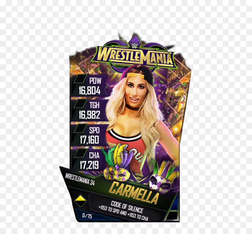 Wwe Supercard Wrestlemania 34 Cards, HD Png Download - carmella png