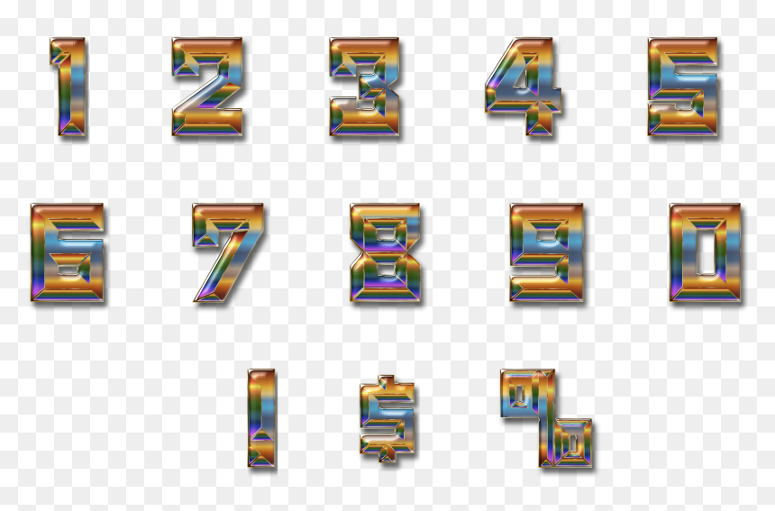 Chromatic Numbers Set Enhanced With Drop Shadow Clip - Clip Art, HD Png Download - drop shadow png