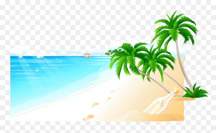 Attalea Speciosa, HD Png Download - beach background png