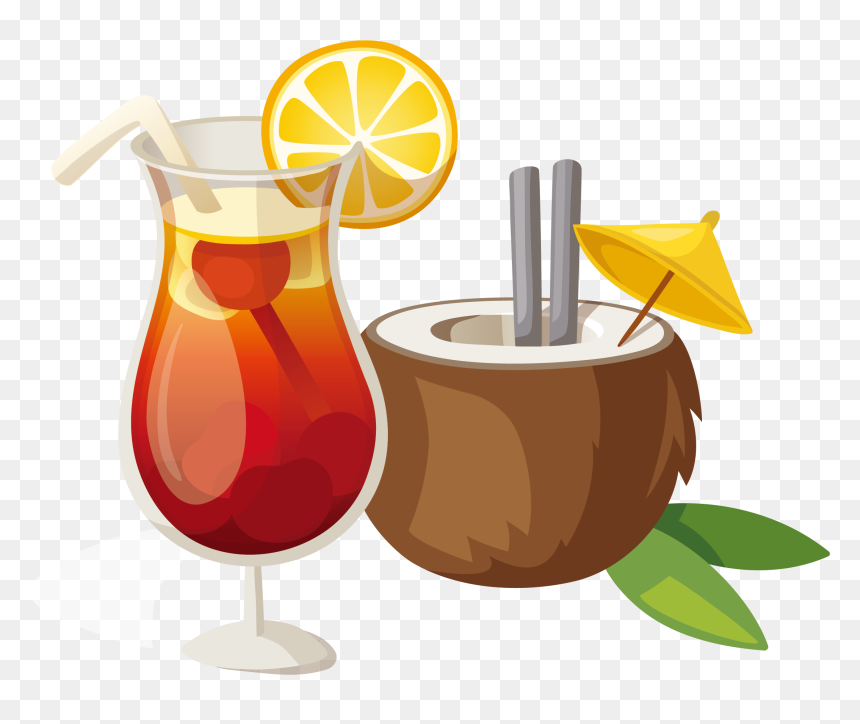 Juice Cocktail Coconut Water Drink - Coconut Water, HD Png Download - drink water png