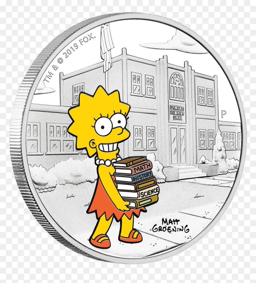 Iktuv219892 1 - Silver Coin Simpsons, HD Png Download - lisa simpson png