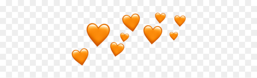 #orange #naranja #heartcrown #hearts #heart #corazon - Heart, HD Png Download - naranja png