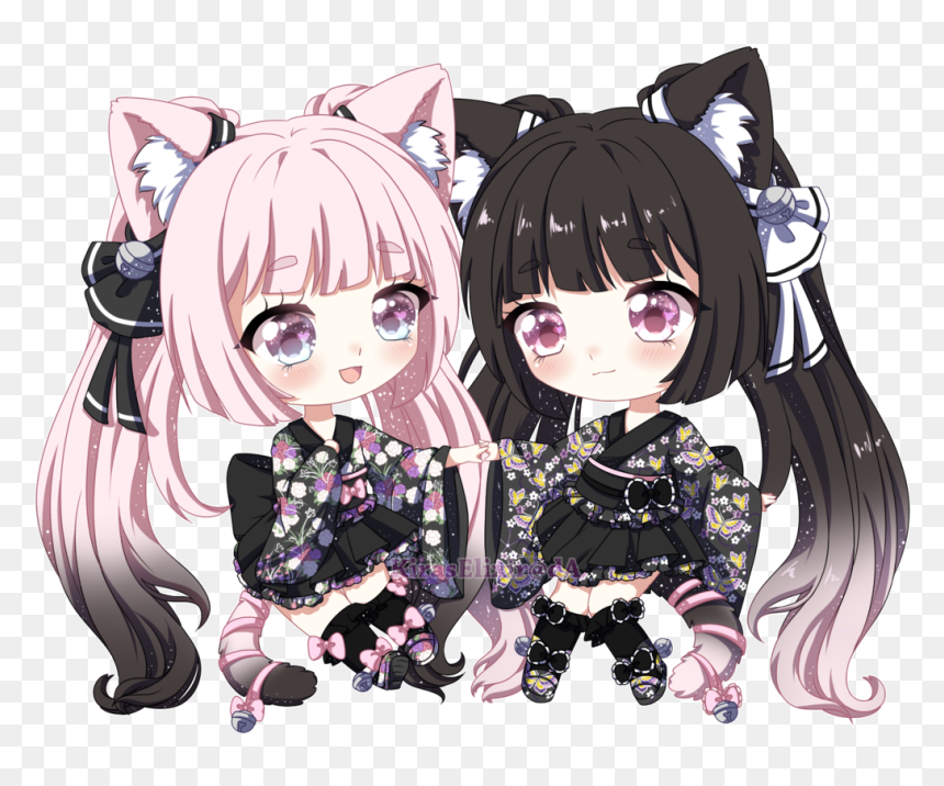 #chocola #vanilla #nekoparachocola #nekoparavanilla - Anime Chibi Twins, HD Png Download - nekopara vanilla png