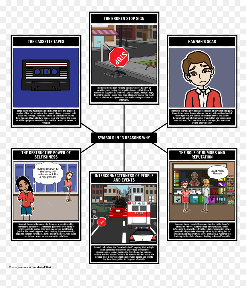 Thirteen Reasons Why Symbols - 13 Reasons Why Comic Strip, HD Png Download - tape strip png