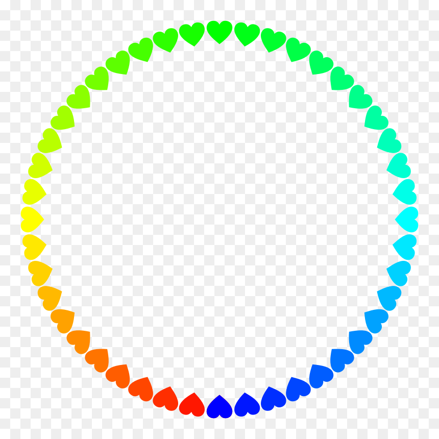 Spectrum Hearts Frame - Love And Peace Signs, HD Png Download - spectrum png
