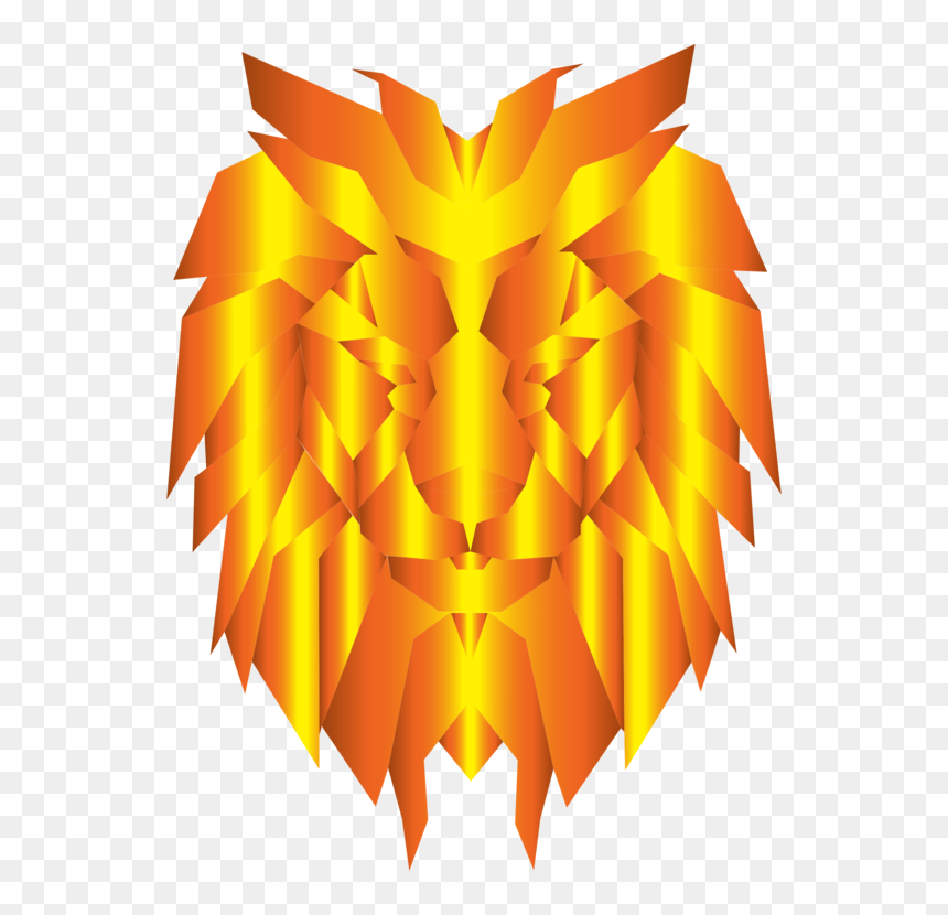 Leaf,symmetry,yellow - Portable Network Graphics, HD Png Download - lion icon png
