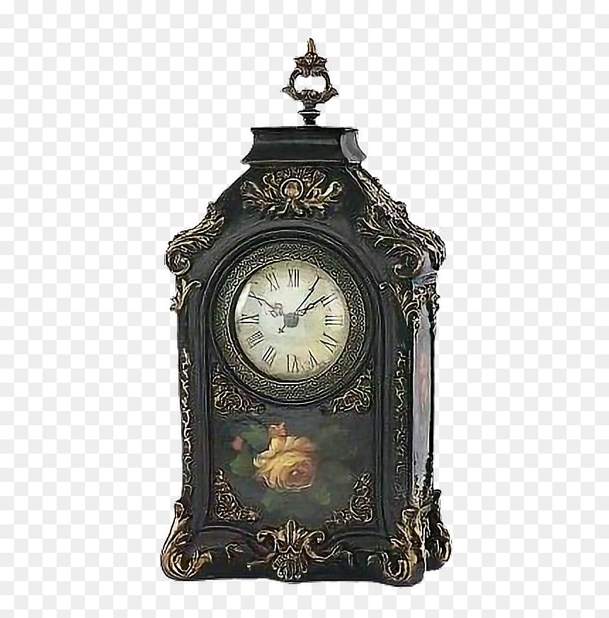 #vintage #antique #clock #furniture #decor #aesthetic - Clock, HD Png Download - old clock png