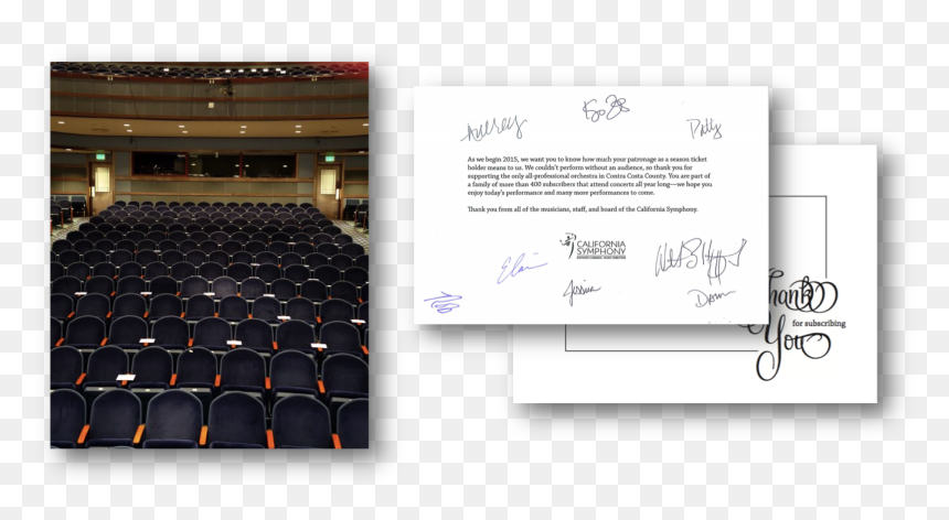Example Of Subscriber Appreciation Cards, Signed By - Auditorium, HD Png Download - subscriber png