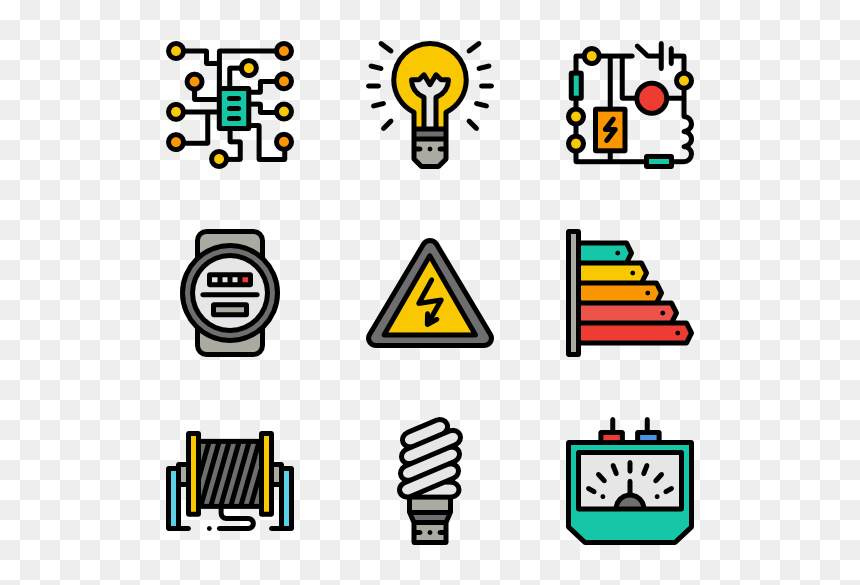 Icons Free Tools - Icons Color Png School, Transparent Png - electricity vector png