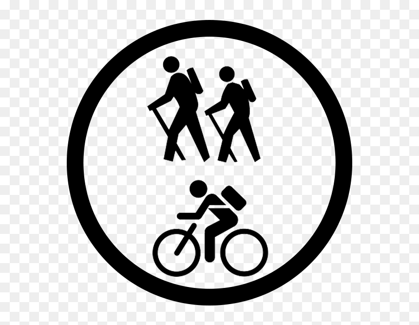 Hiking Clipart Black And White, HD Png Download - hike icon png
