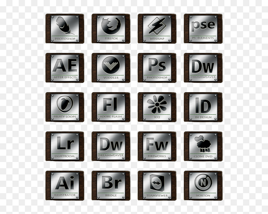 Wood And Metal Icon , Png Download - Monochrome, Transparent Png - after effects icon png