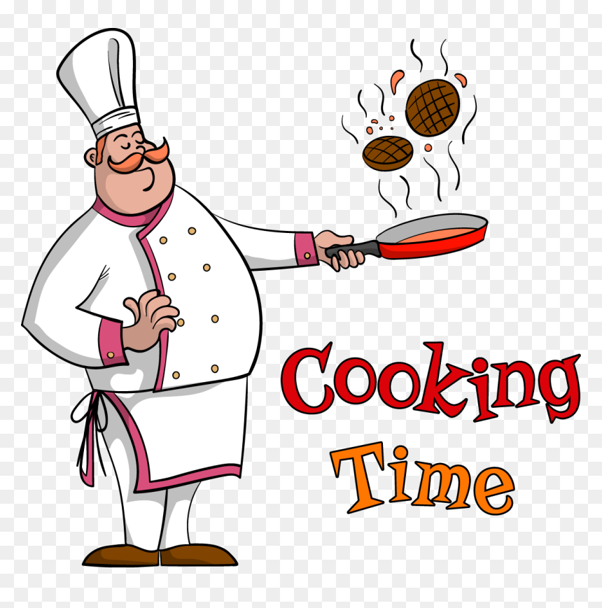 Picture Library Chef Food Pan Time Transprent Png - Clipart Cooking Food, Transparent Png - chef cooking clipart png