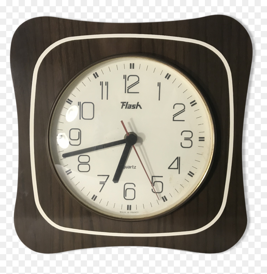 Old Clock Pendulum Flash Battery 70s Vintage Brown - Quartz Clock, HD Png Download - old clock png