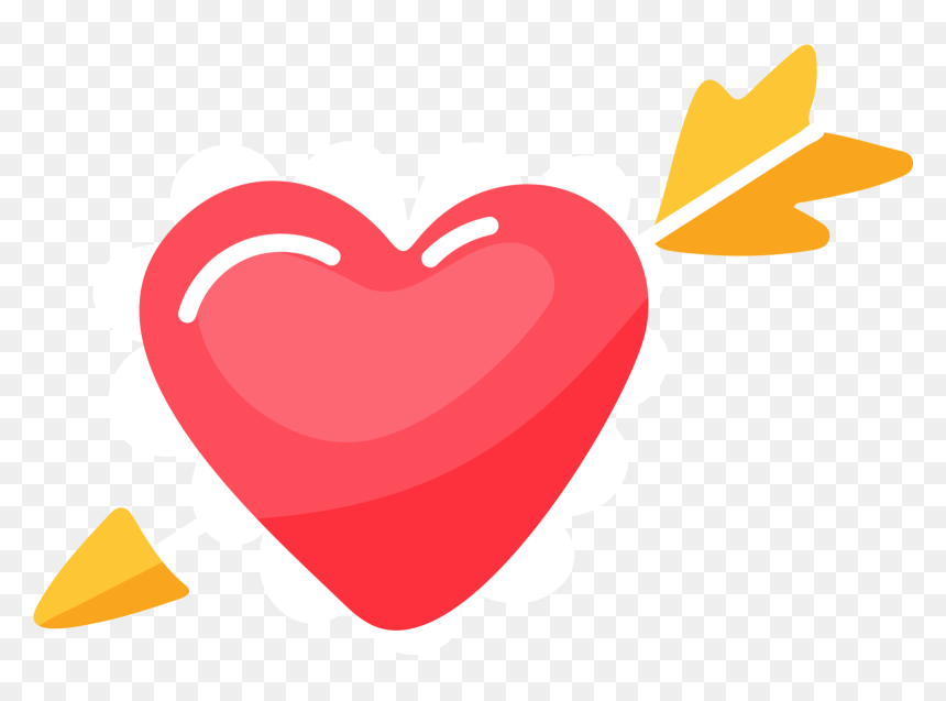 Heart And Arrow - Heart, HD Png Download - love arrow png