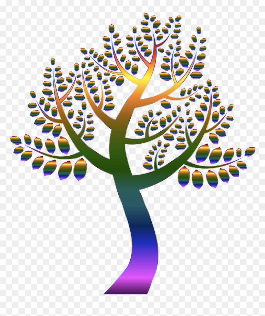 Simple Prismatic Tree 5 Without Background Clip Arts - Tree Icon Free Transparent Background, HD Png Download - tree without background png