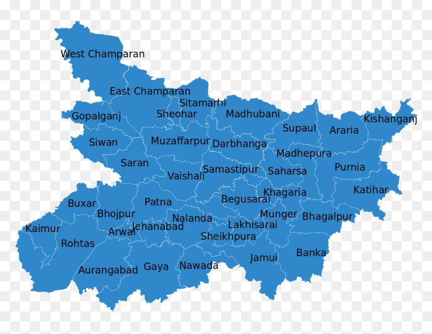 Bihar Districts - Svg - Bihar Assembly Election, HD Png Download - kani konna png