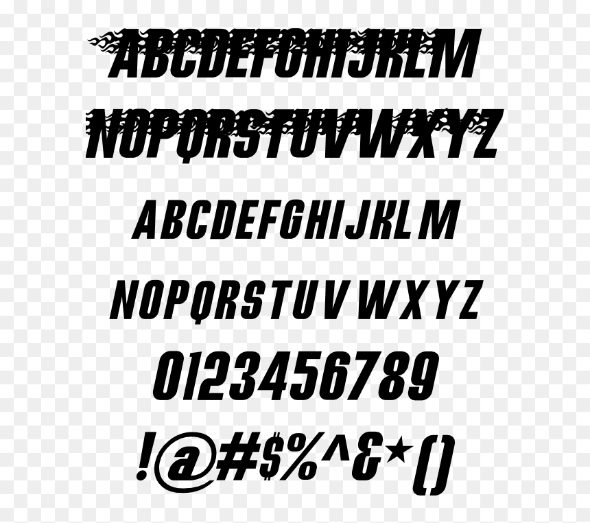 Stylish Hot Rod Gang Example - Font Per Hot Rod, HD Png Download - stylish line png