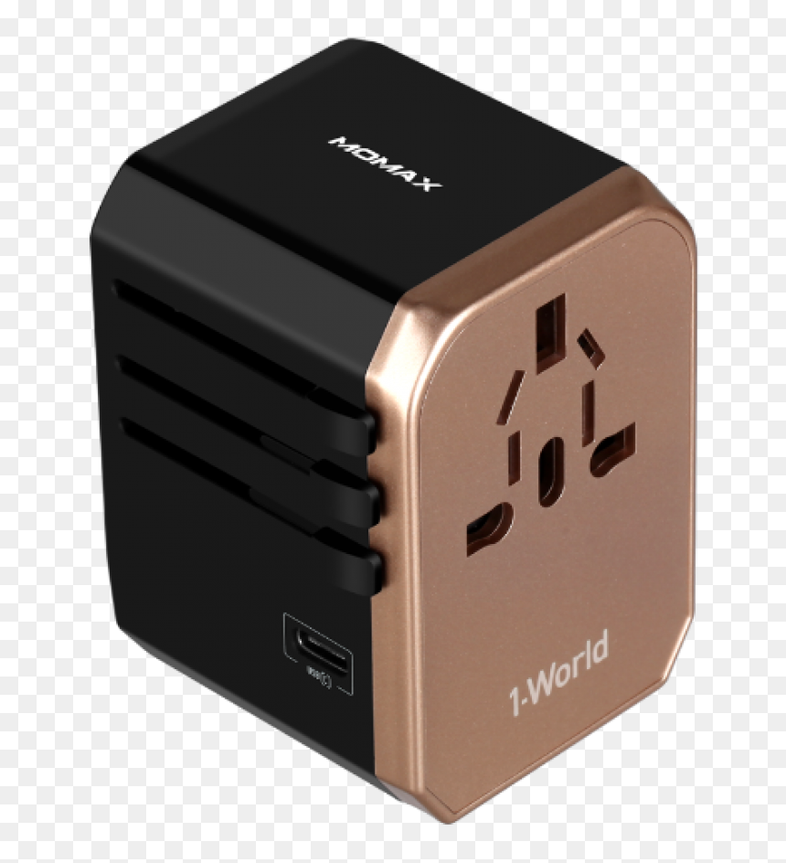 Type-c And 4 Usb Ac Travel Fast Charge Adapter - Momax 1 World Usb Ac Travel Adapter, HD Png Download - samsung ac png