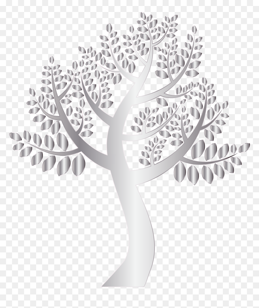Simple Silver Tree Without Background Clip Arts, HD Png Download - tree without background png